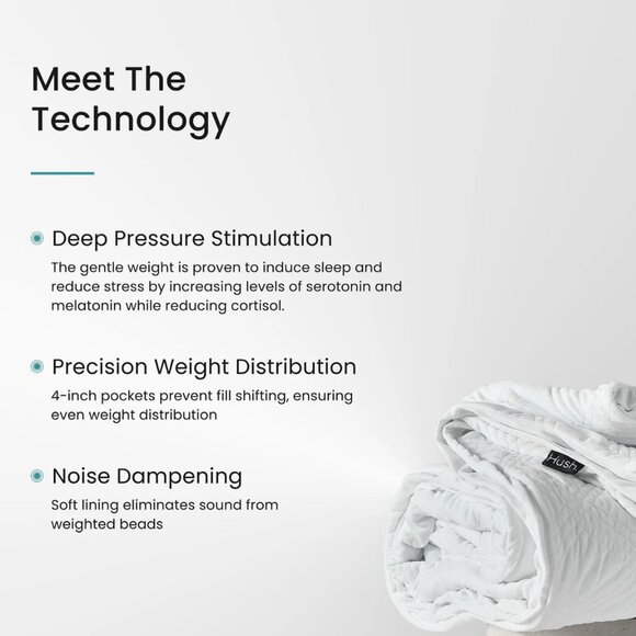 Hush Weighted Duvet and Blanket (White, King) - Picture 3 of 3